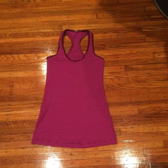 Lululemon Cool Racerback Hyper Stripe Raspberry - Picture 5 of 7